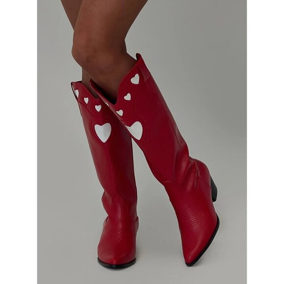 BILLINI Velma Cowboy Boots Scarlet in Red Size US 8 - Picture 2 of 11